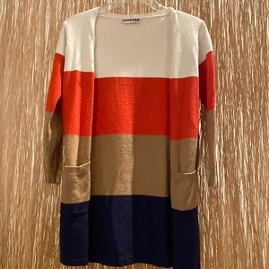 Color block cardigan